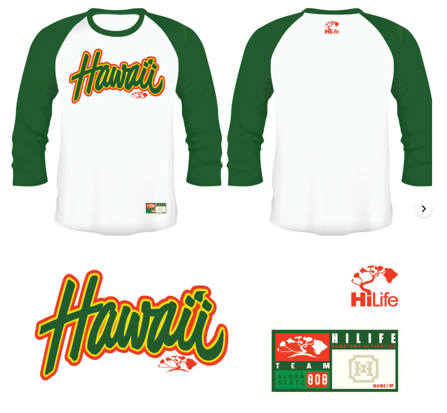 Unisex Baseballer 3/4-Sleeve Hawaii '23