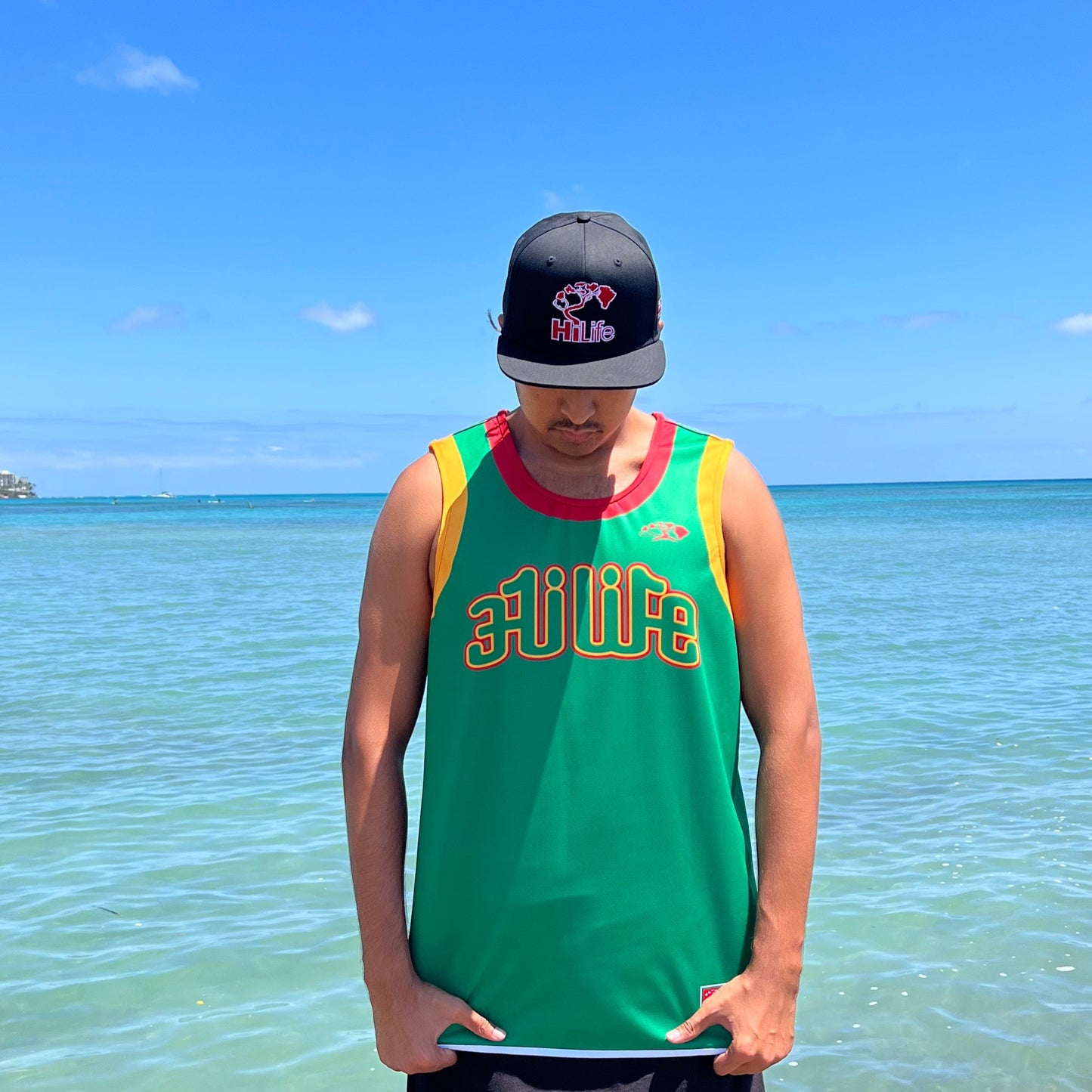 HiLife Basketball Reversible(White/Green) Jersey