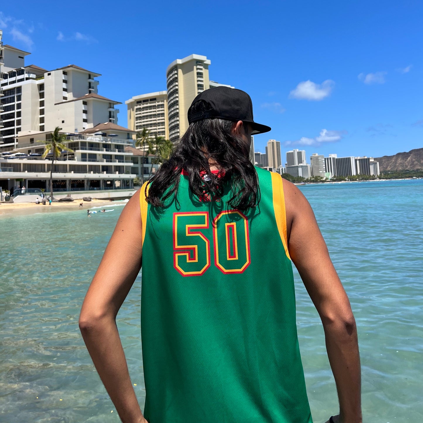 HiLife Basketball Reversible(White/Green) Jersey