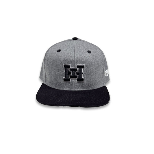 HI logo Snapback hats Dark Heather / Black