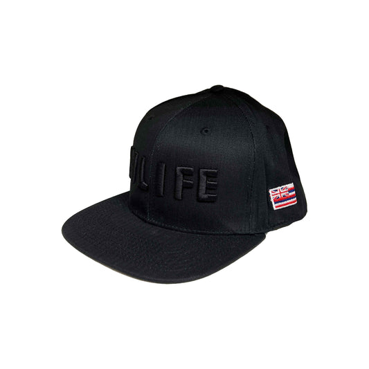 HILIFE 3D logo Snapback hats Black on Black