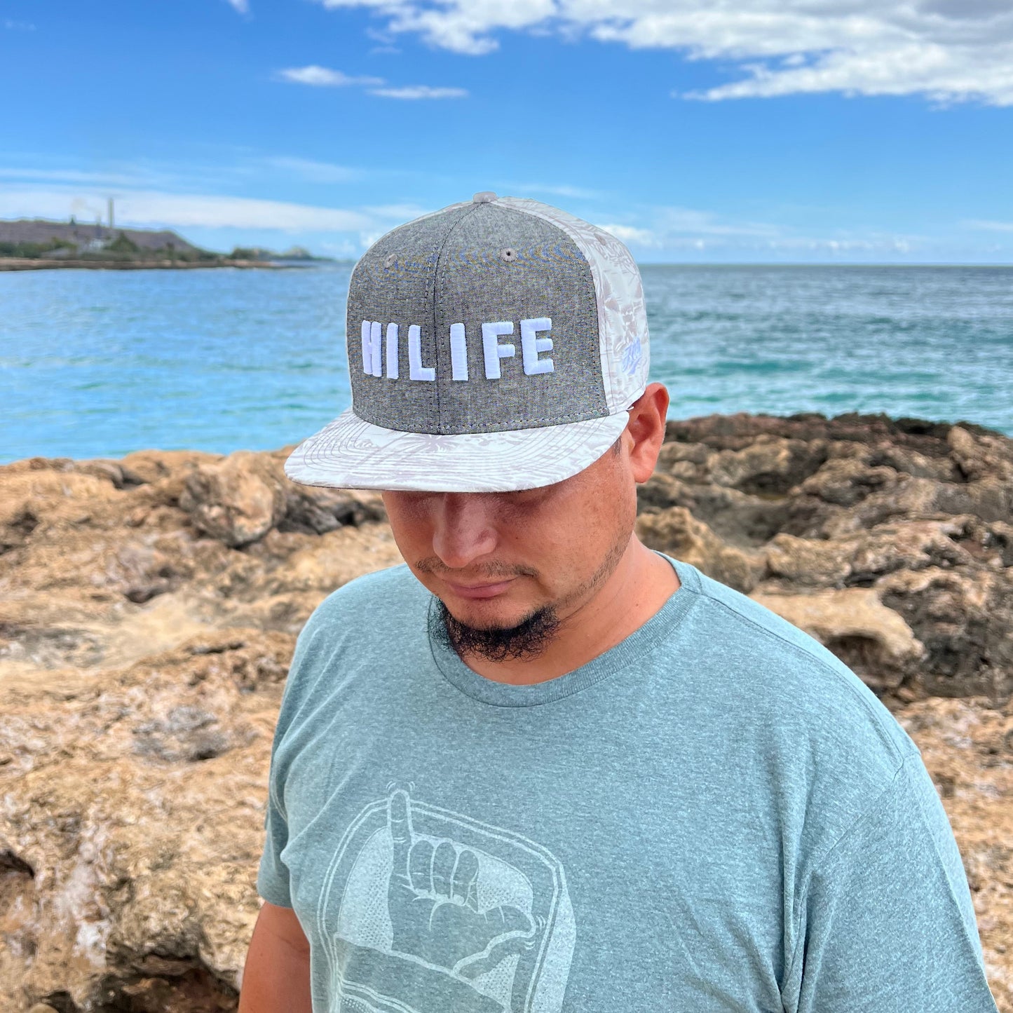 HILIFE 3D logo Snapback hats Denim/Coffee Floral