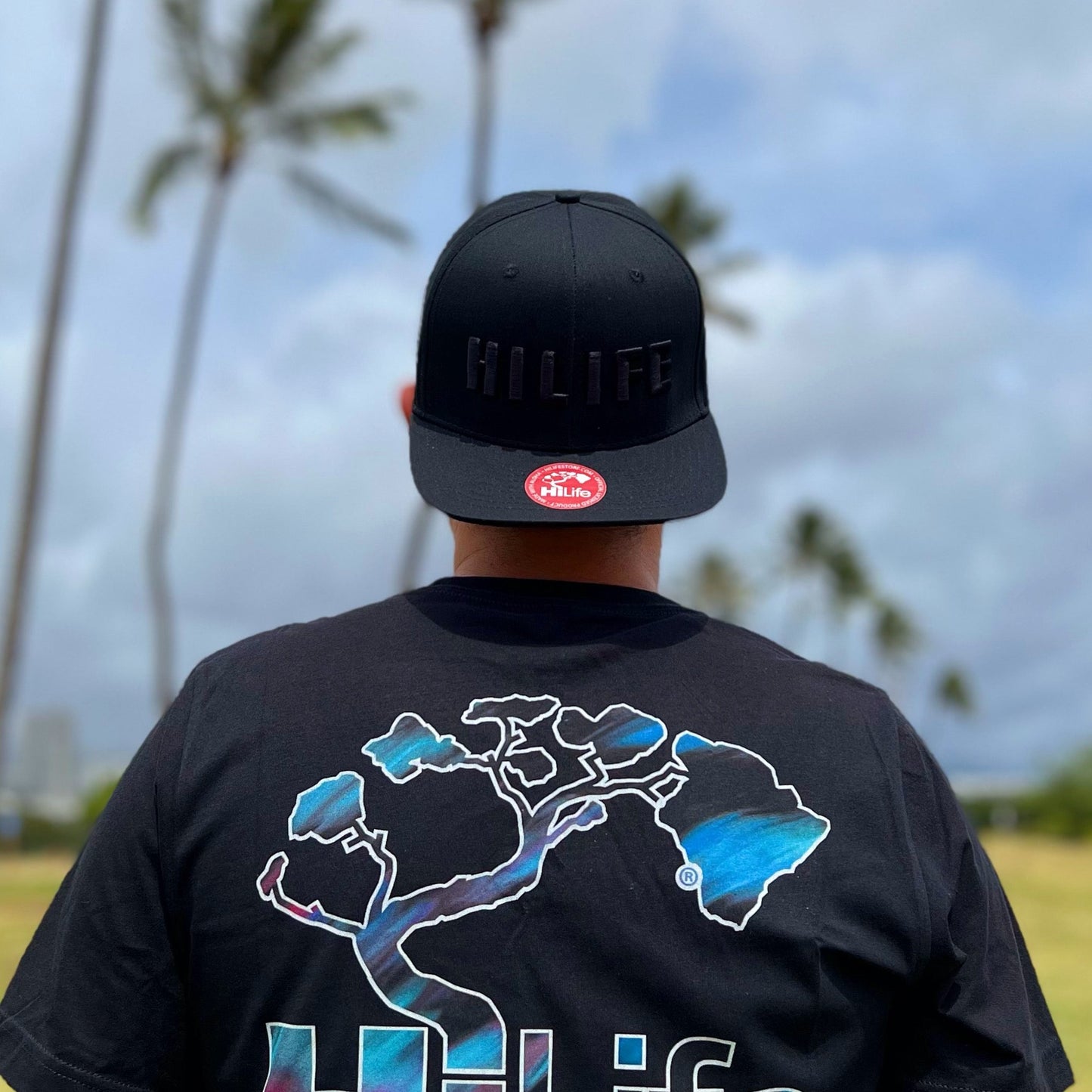 HILIFE 3D logo Snapback hats Black on Black