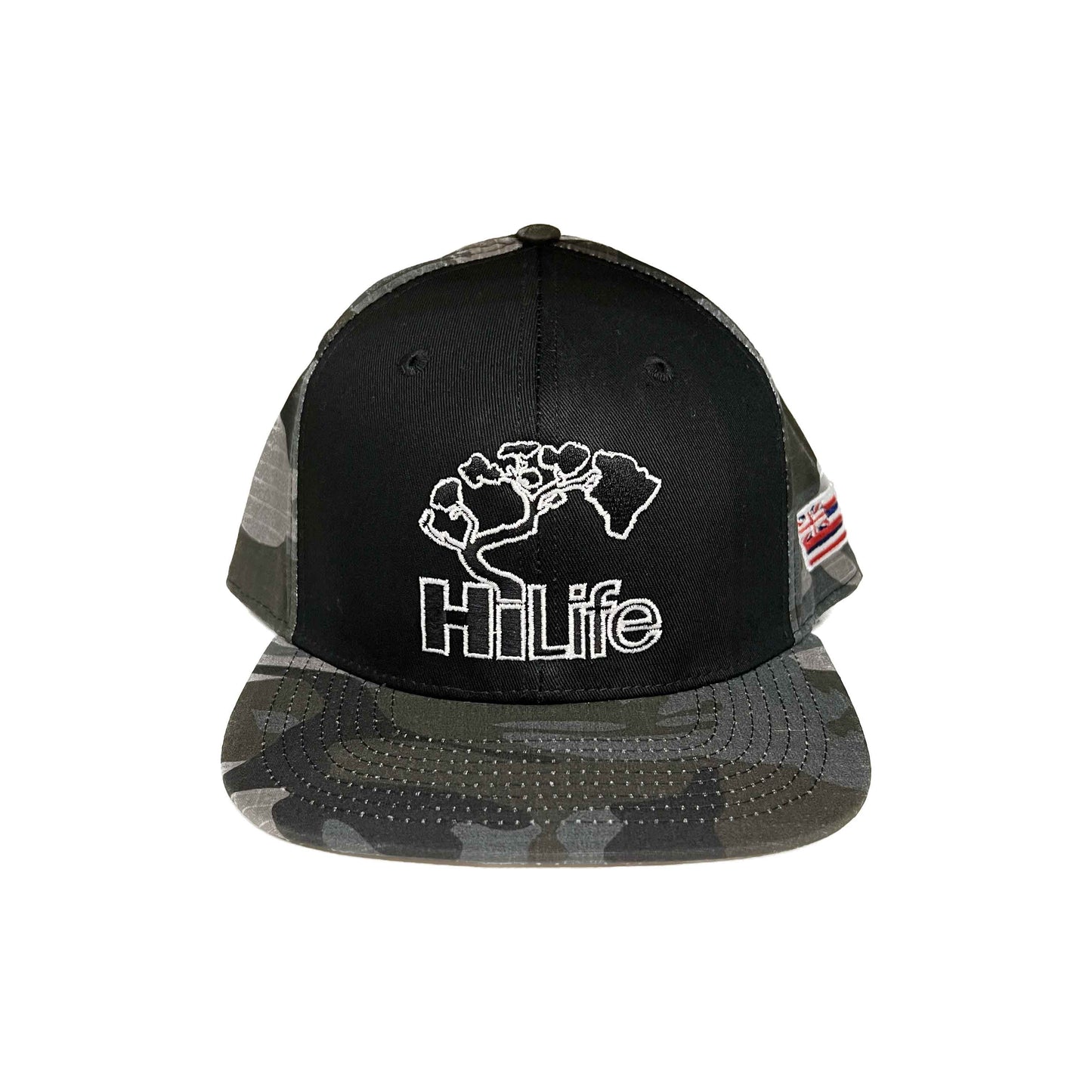 BASIC LOGO Snapback hats Black/Gray Camo