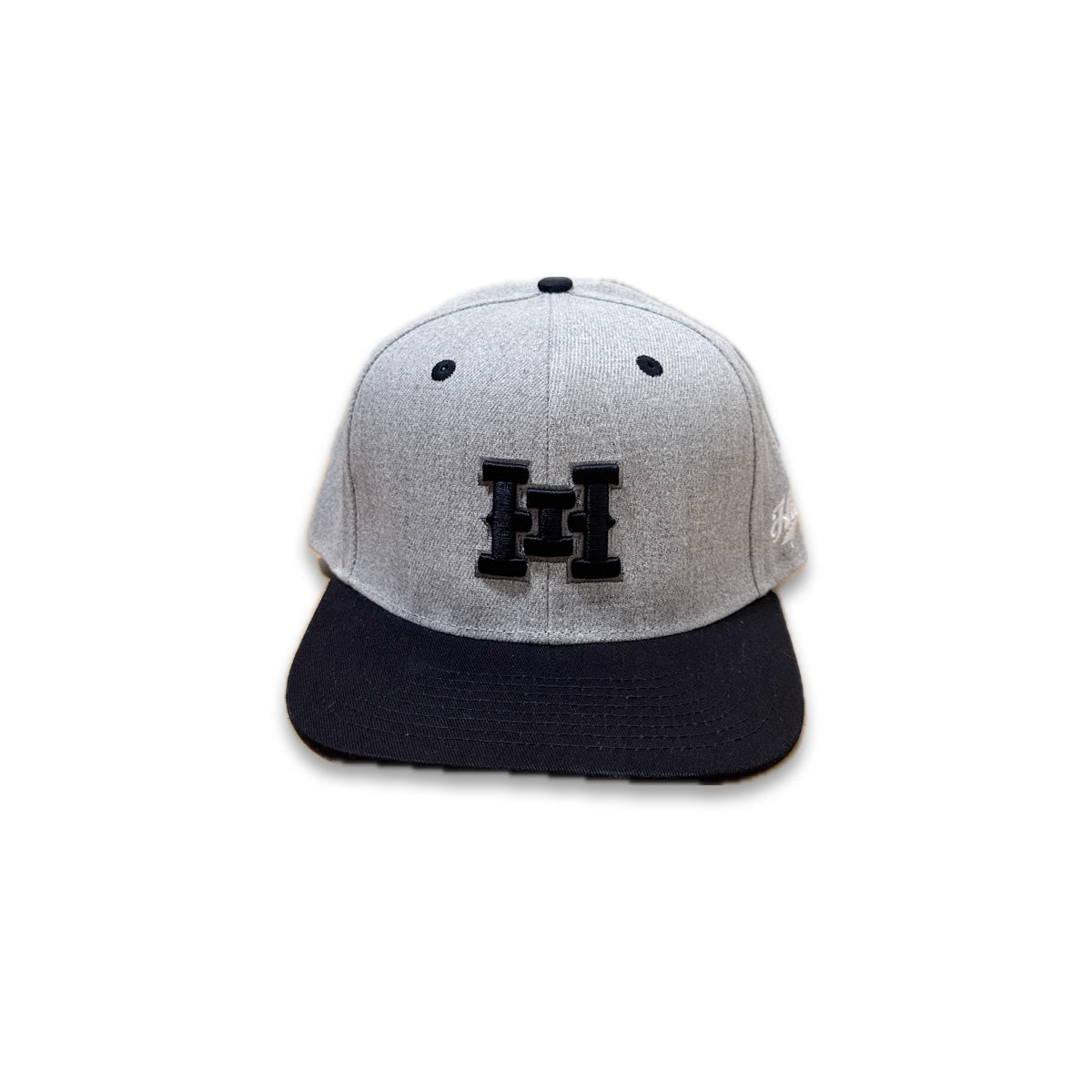 HI logo Snapback hats Heather/Black