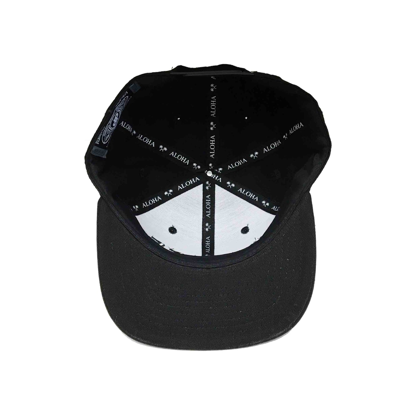 Ikaika Snapback hats Black Denim Red Cloak
