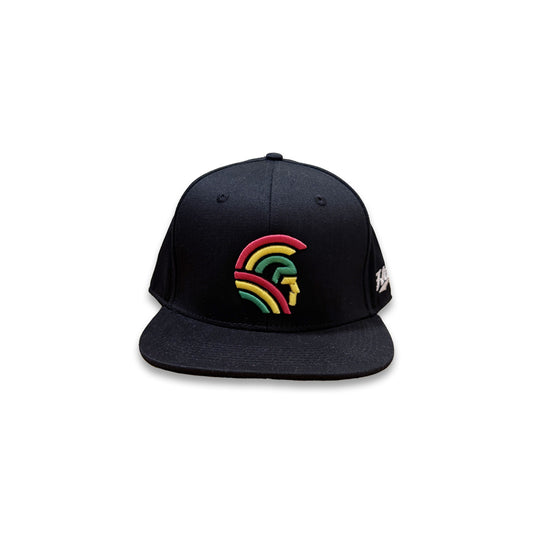 Warrior Tri-color 3D Snapback hats Black