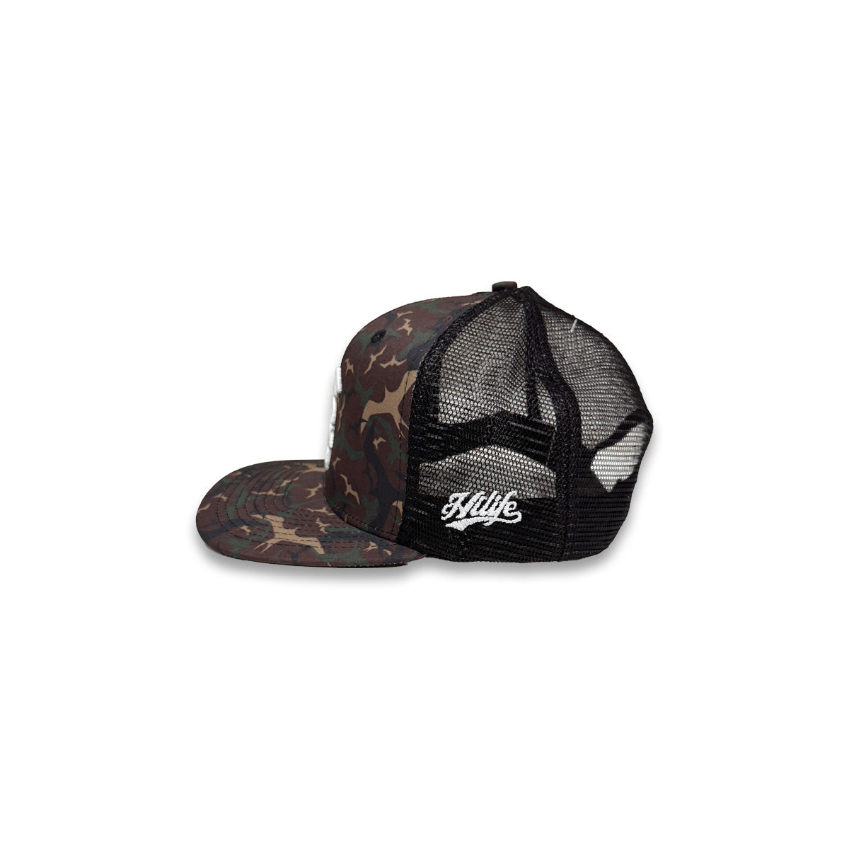 Warrior 3D Snapback hats Woodland Iwa Camo Mesh