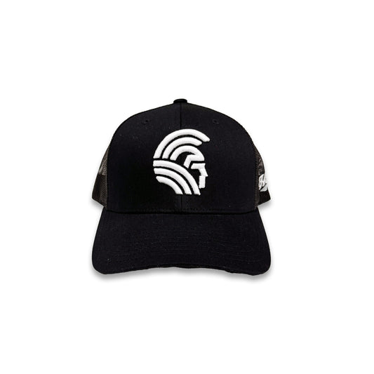 Warrior 3D Snapback Black Mesh Curved Bill