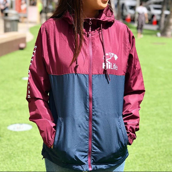 Windbreaker State of aloha on sleeve