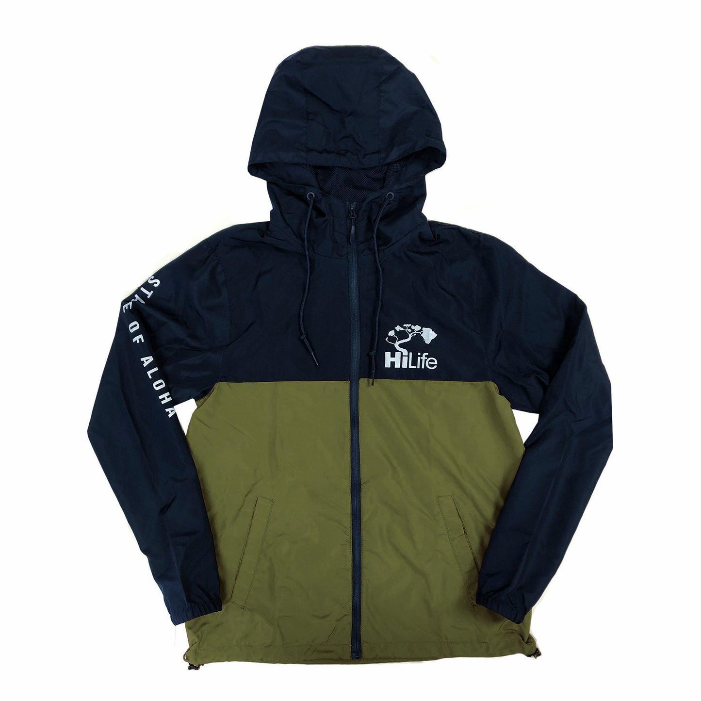 Windbreaker State of aloha on sleeve