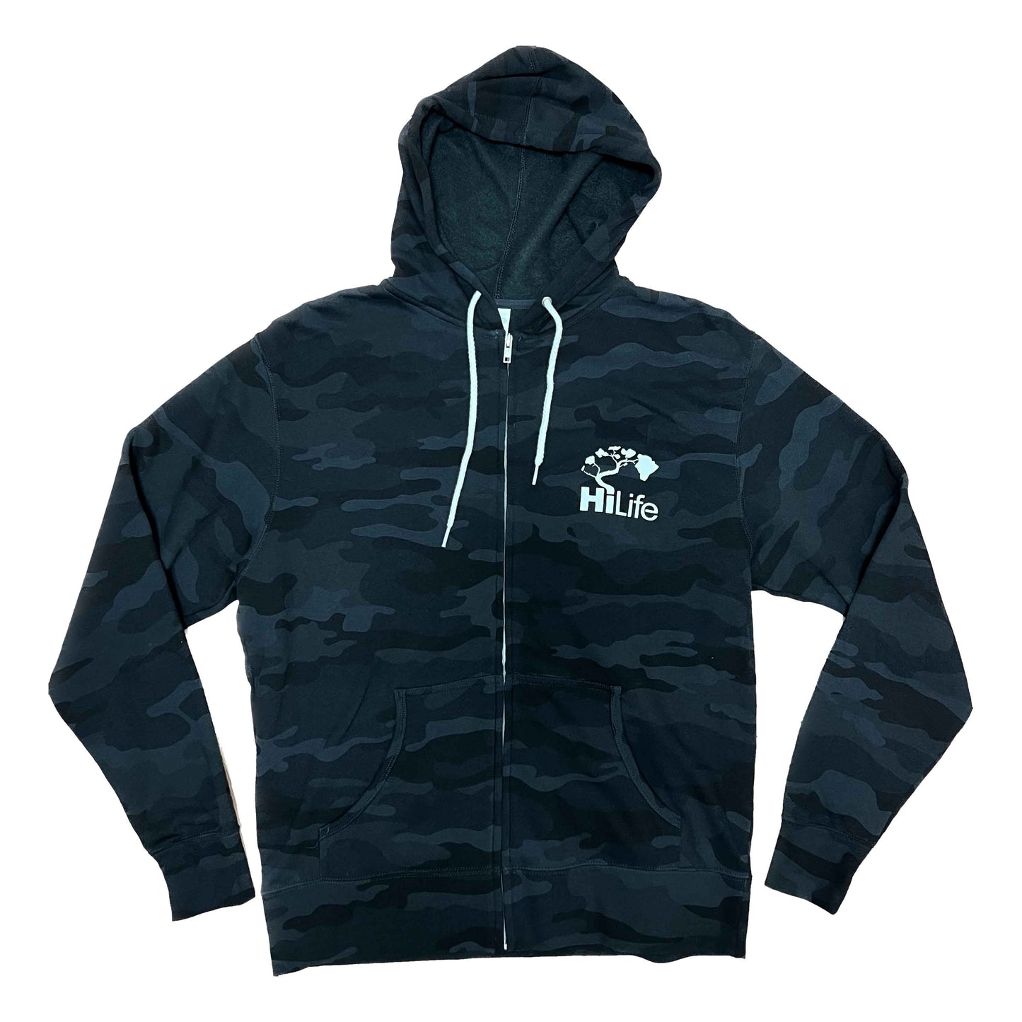 Unisex CAMO Zip Hoodie Big Logo