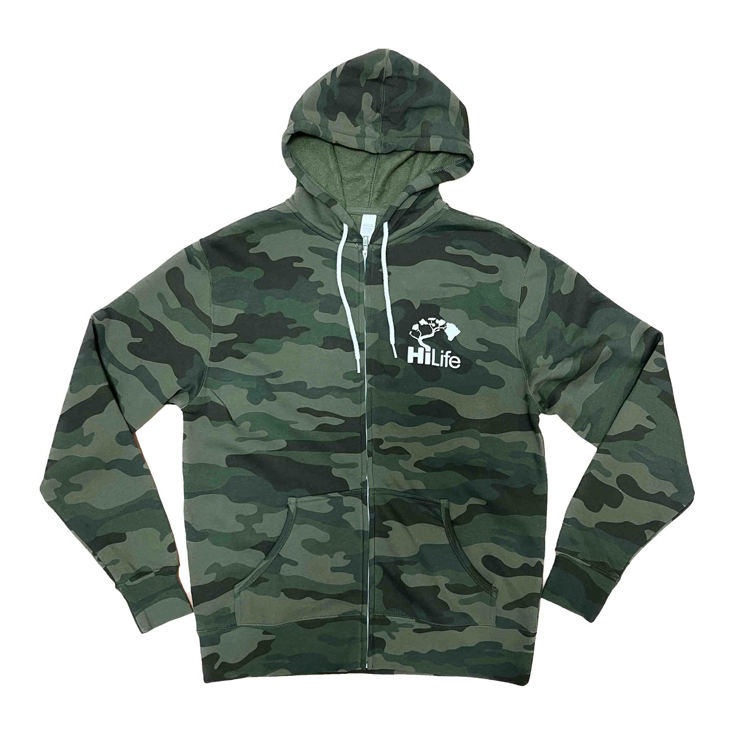 Unisex CAMO Zip Hoodie Big Logo