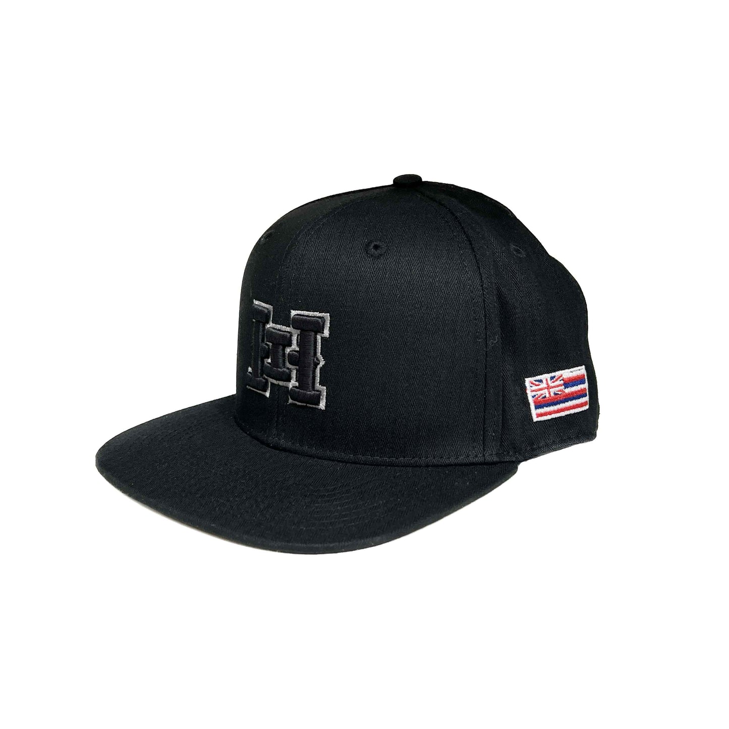 HI logo Snapback hats Black