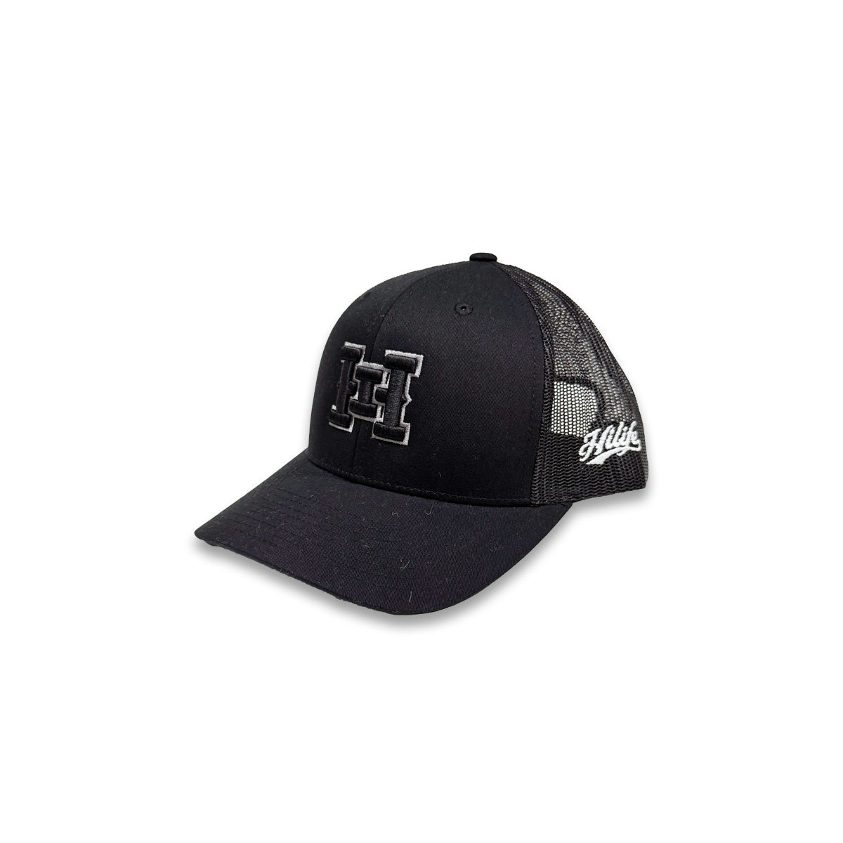 HI logo Snapback Black Mesh Curved Bill