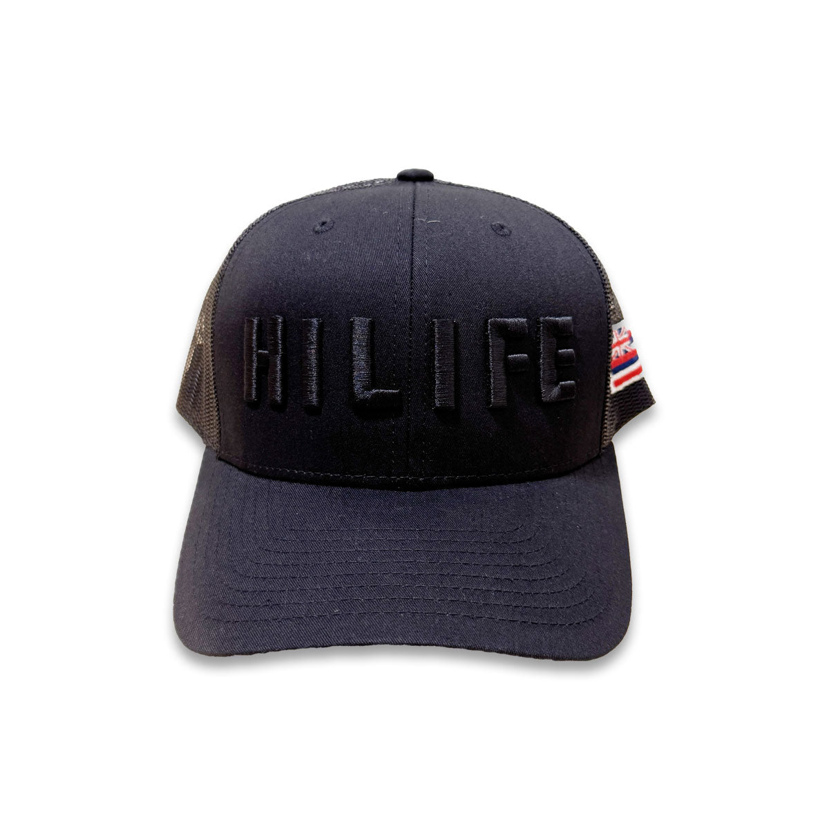 HILIFE 3D logo Snapback hats Black Mesh Curved Bill