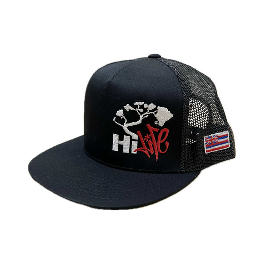 Hapa Snapback hats Black Mesh