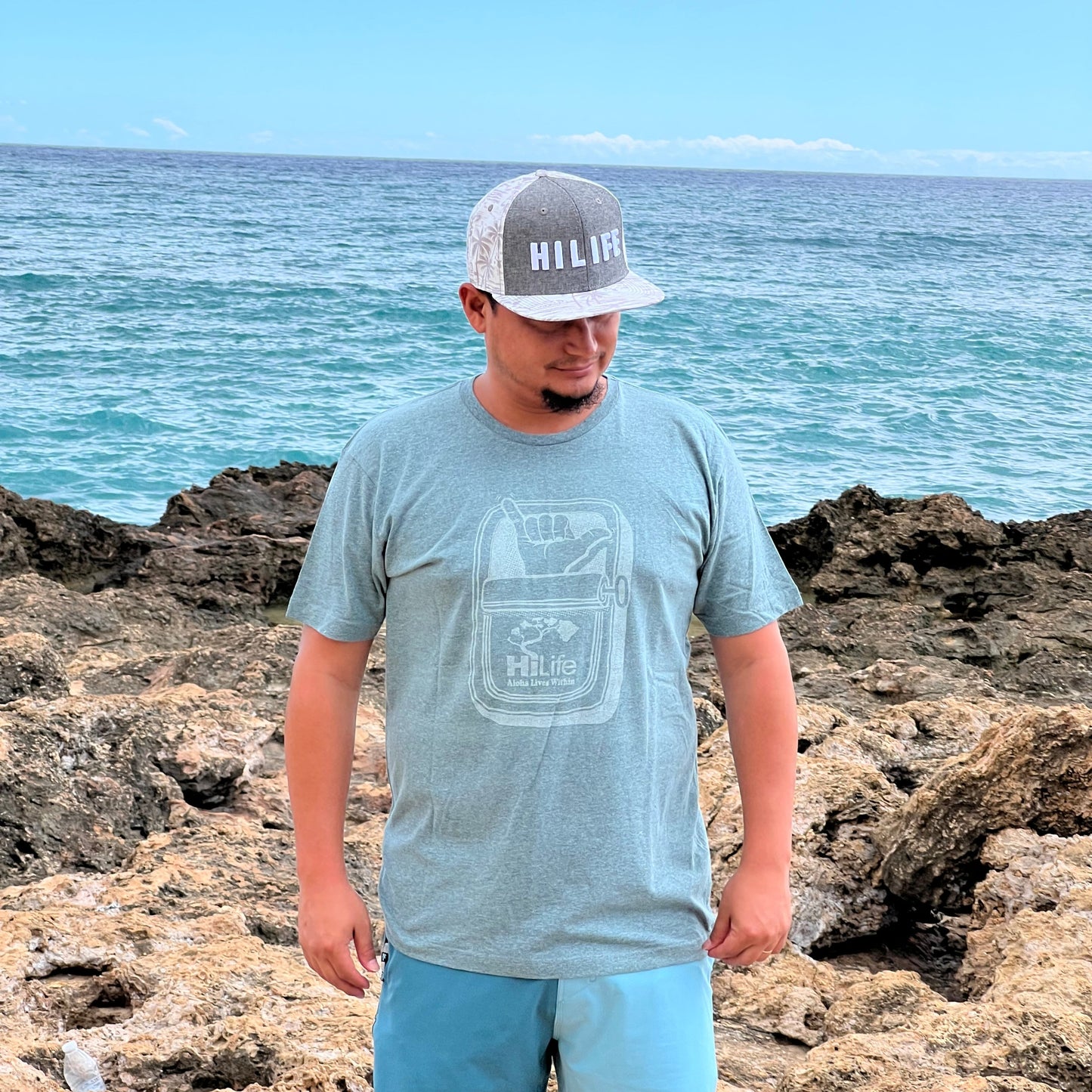 Canned Aloha 50/50 printed  Soft Tee