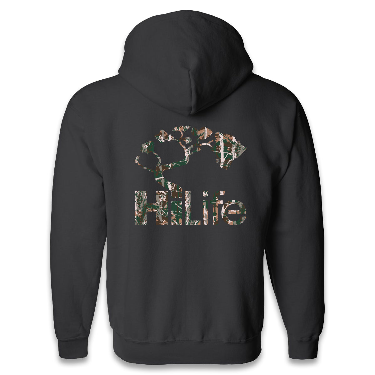 Unisex Zip Up Hoodie Basic Camo