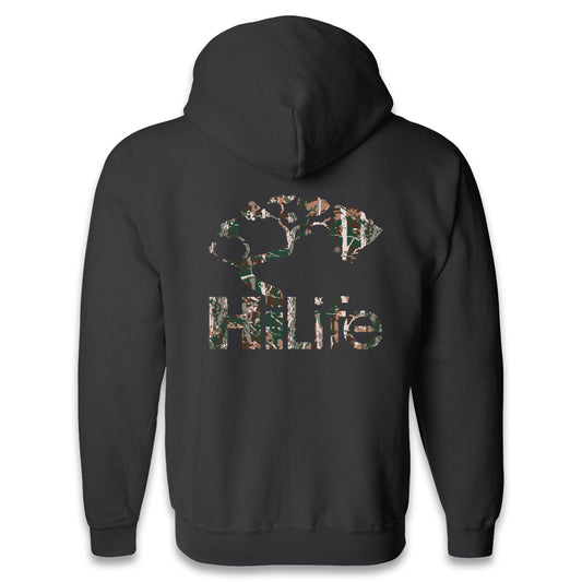 Unisex Zip Up Hoodie Basic Camo