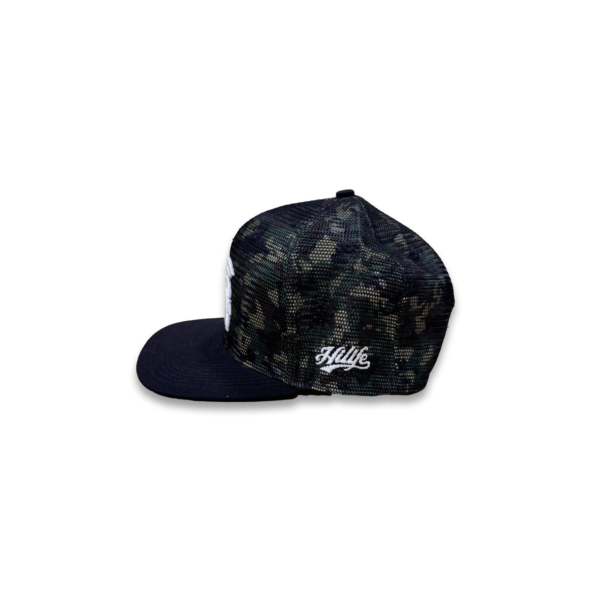 Warrior 3D Snapback hats Woodland (Island Camo™) Meshover/ Hawaiian Flag Underbill