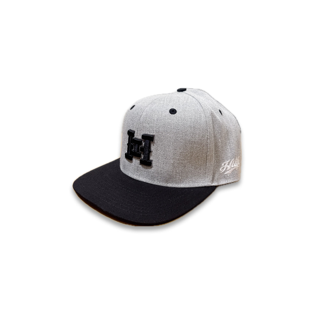 HI logo Snapback hats Heather/Black