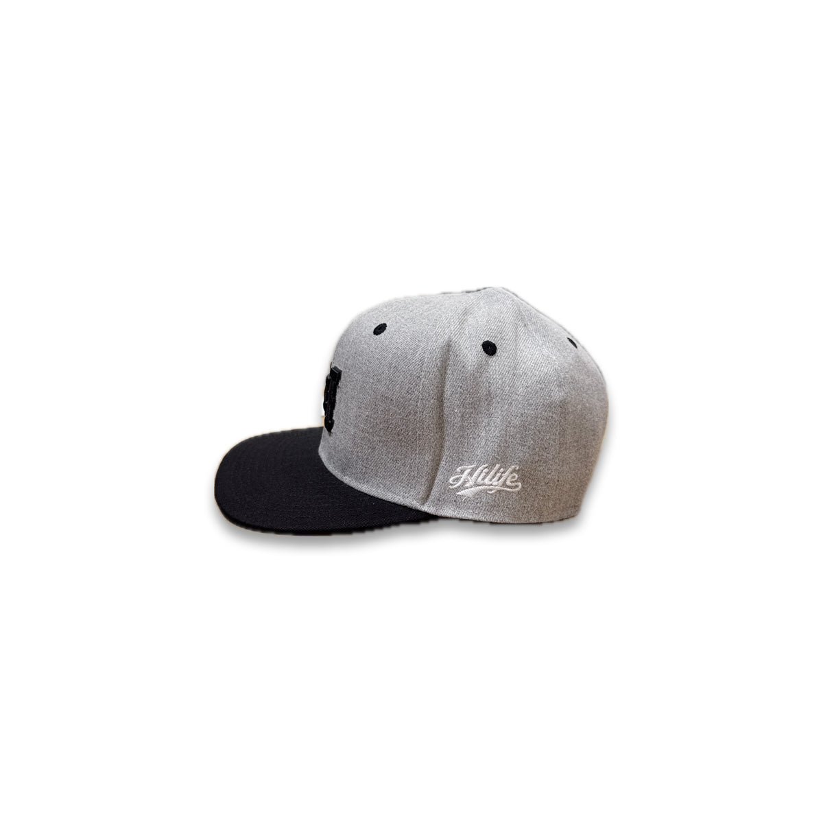 HI logo Snapback hats Heather/Black