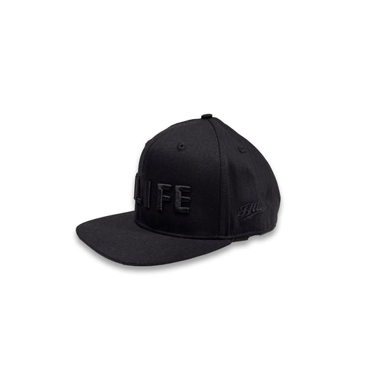 HILIFE 3D logo Snapback hats Black on Black