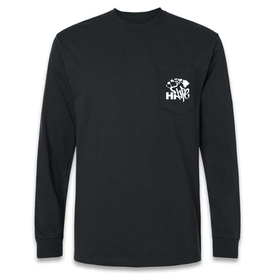 Unisex Long Sleeve Pocket Tee Graffiti