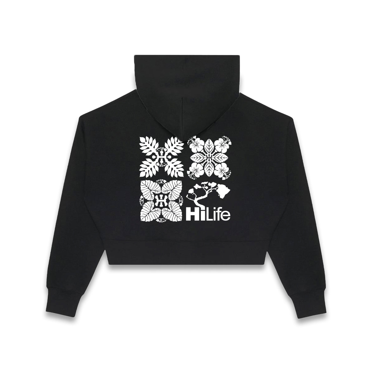 Women's Relaxed Cropped Full-Zip Hoodie Quilt