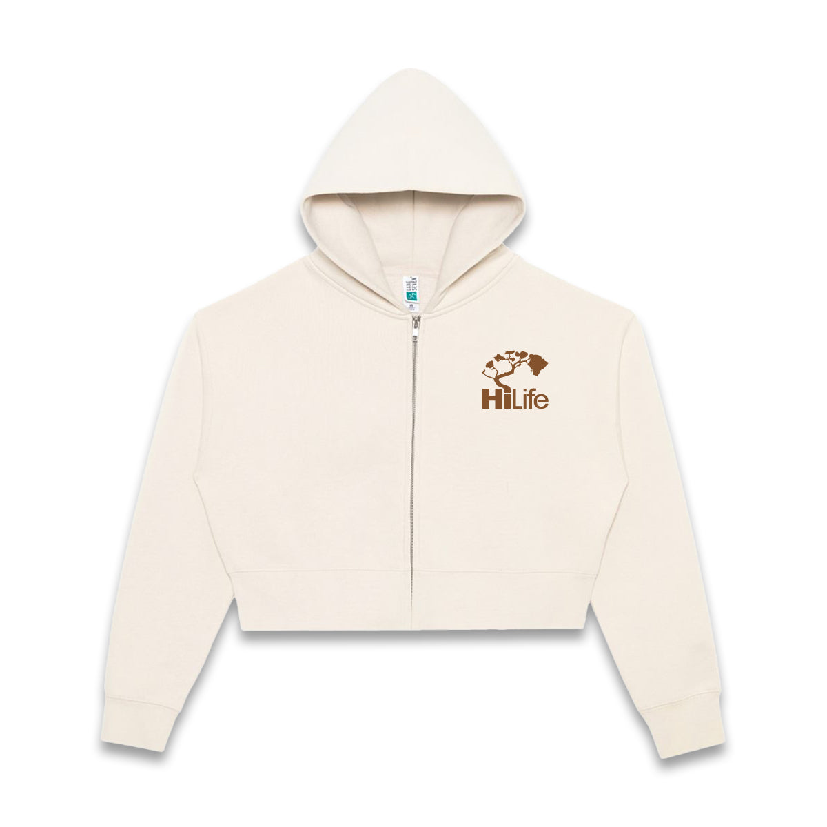 Women's Relaxed Cropped Full-Zip Hoodie Quilt