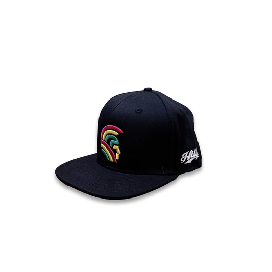 Warrior Tri-color 3D Snapback hats Black
