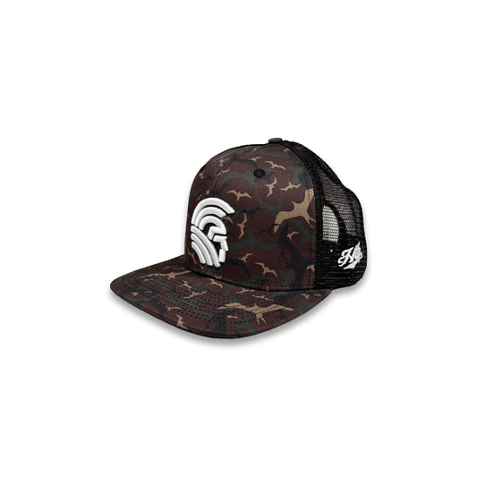 Warrior 3D Snapback hats Woodland Iwa Camo Mesh