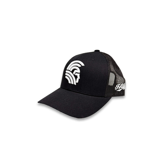 Warrior 3D Snapback Black Mesh Curved Bill