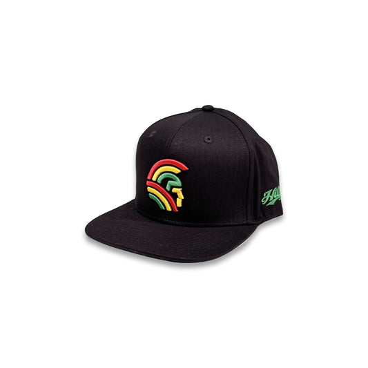 Warrior Tri-color 3D Snapback hats Black