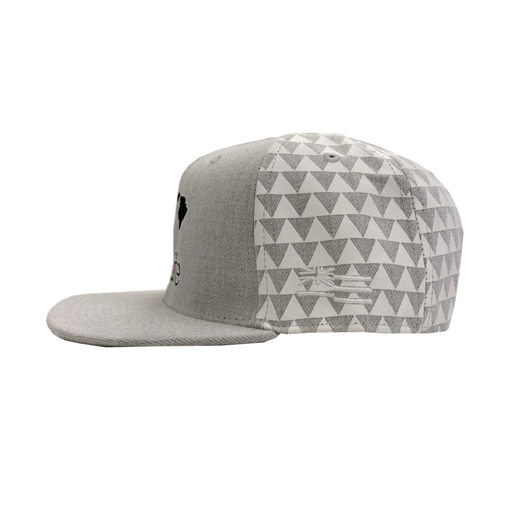BASIC LOGO Snapback hats  Heather/White Triangles