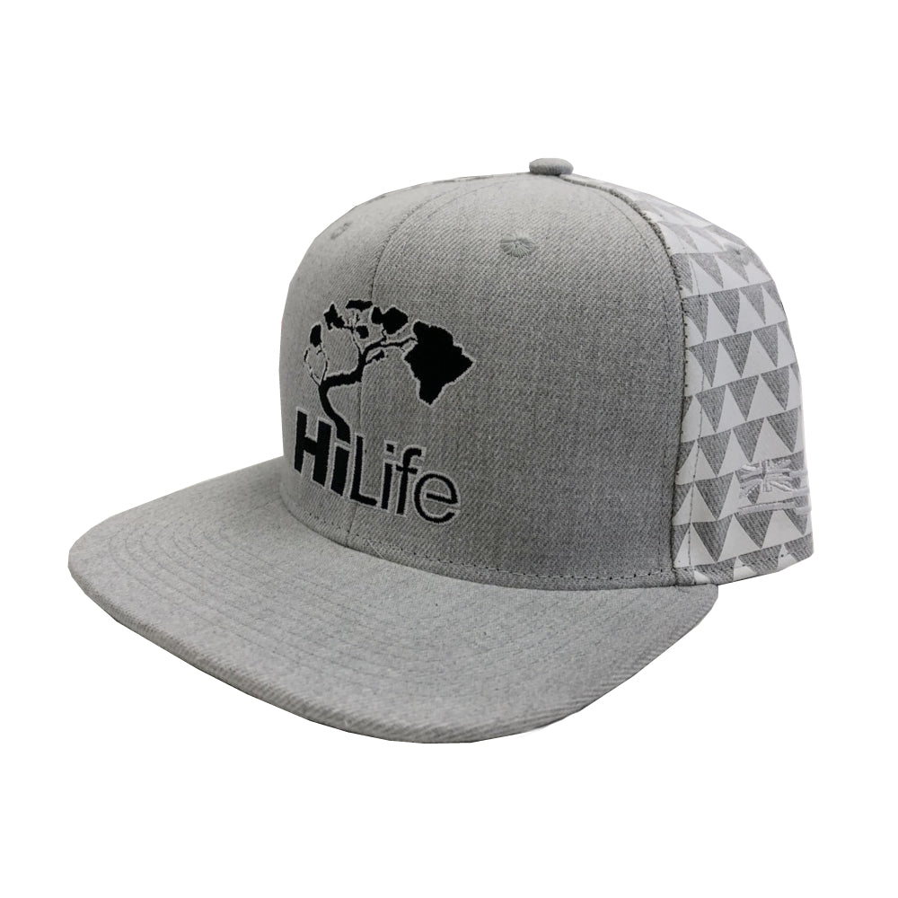 BASIC LOGO Snapback hats  Heather/White Triangles