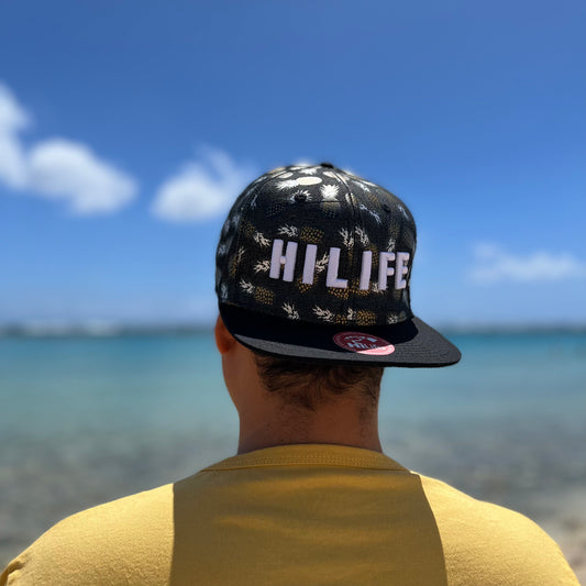 HILIFE 3D logo Snapback hats Metallic Pineapple