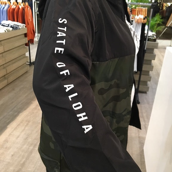 Windbreaker State of aloha on sleeve