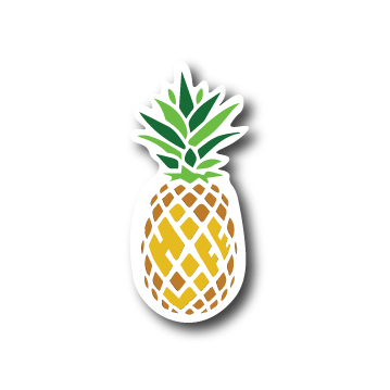 Sticker  H 5" Pineapple