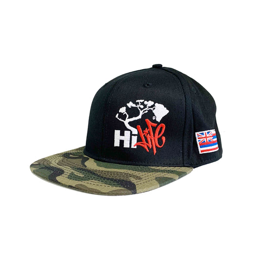 Hapa Snapback hats Black/Camo