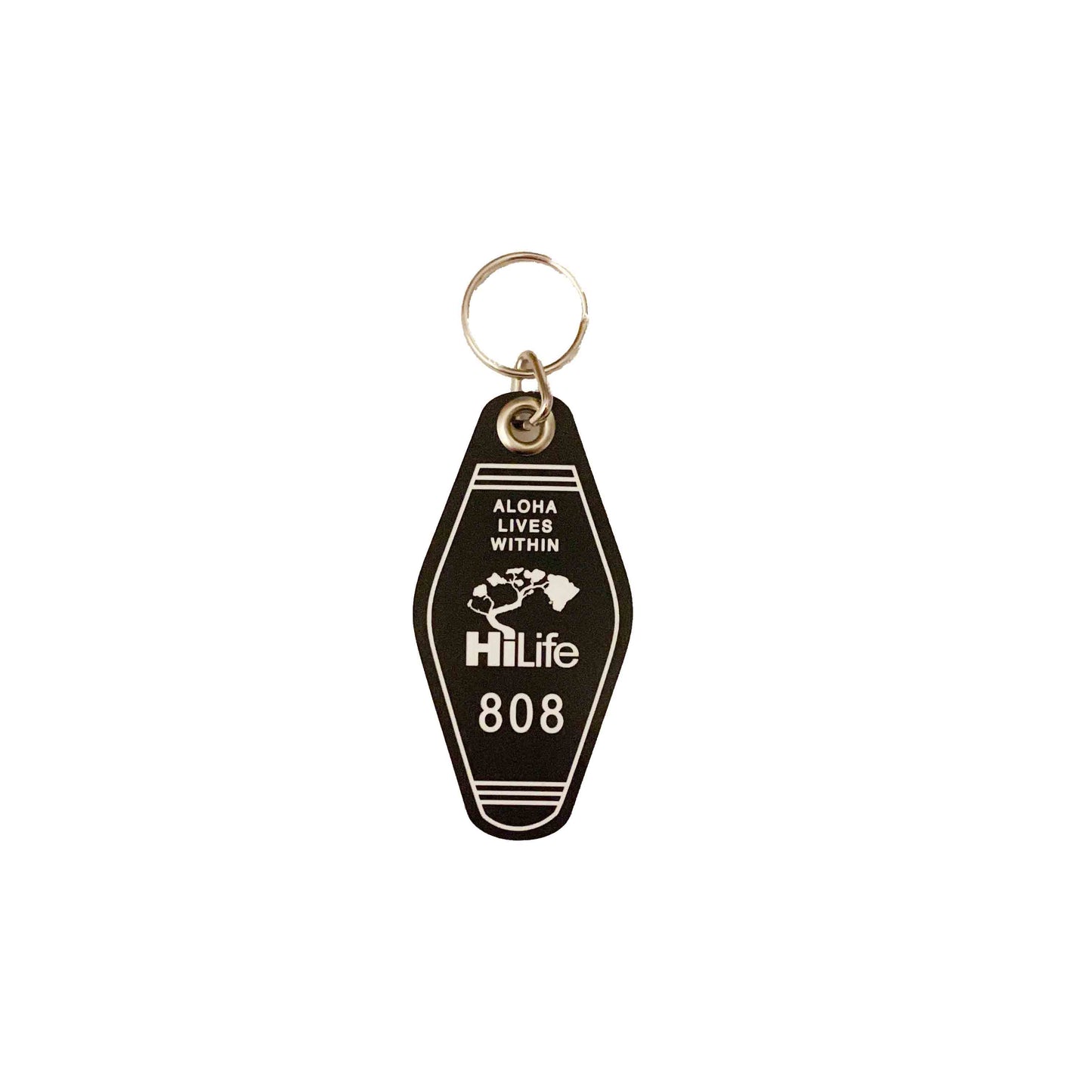 Keychain - Laser Engraved Acrylic Motel Black Key Tags